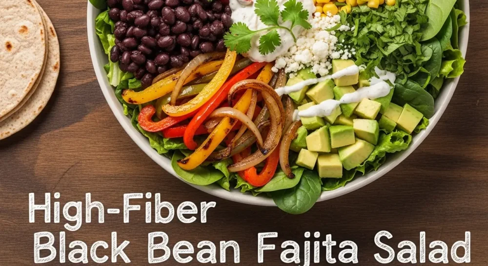 High-Fiber Black Bean Fajita Salad
