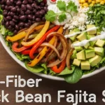 High-Fiber Black Bean Fajita Salad: A Quick, Healthy Dinner Packed with Flavor