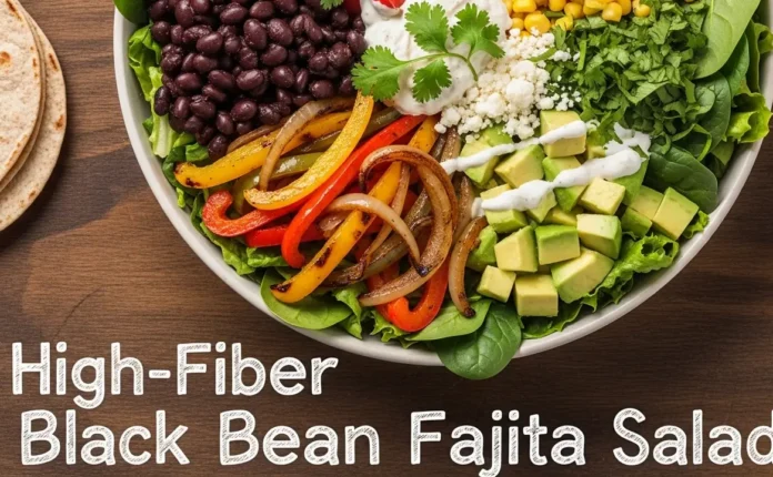 High-Fiber Black Bean Fajita Salad