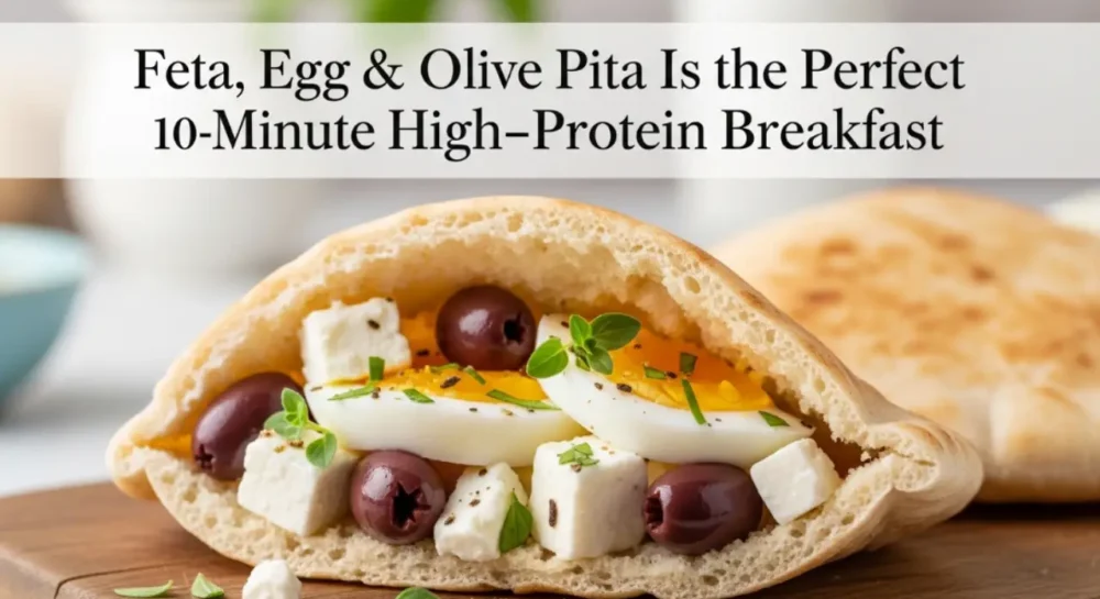 Feta, Egg & Olive Pita