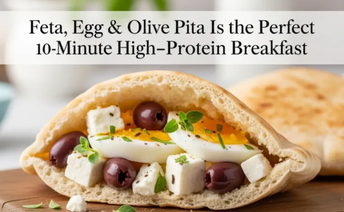 Feta, Egg & Olive Pita